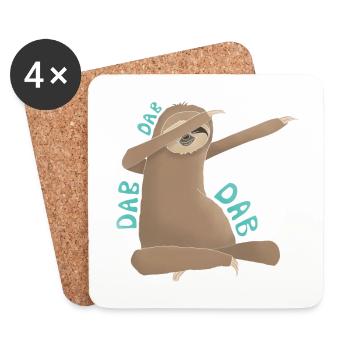 Faultier Dabbi Slothy - Untersetzer (4er-Set) - Weiß - Vorne