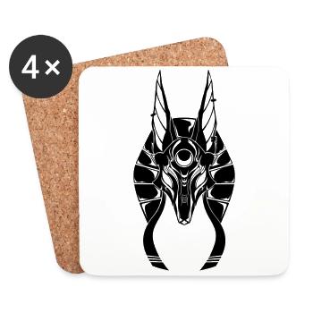 Anubis - Coasters (set of 4) - white - Front