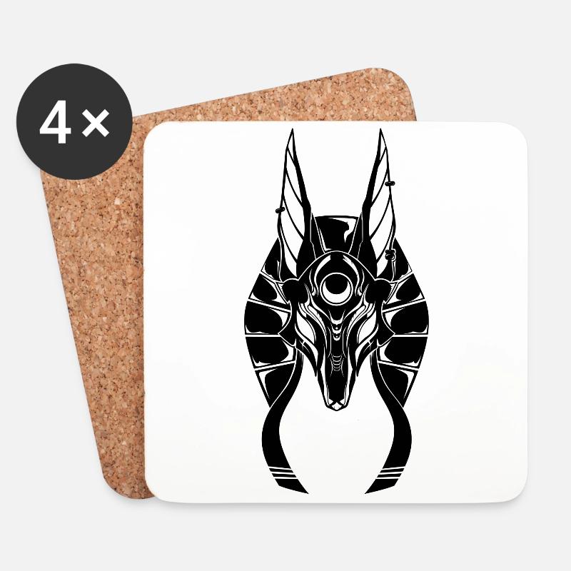 Anubis - Untersetzer (4er-Set) - Weiß