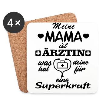 meine MAMA ist Aerztin - Untersetzer (4er-Set) - Weiß - Vorne
