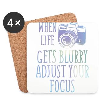 Fotograf - Fotografieren - Geschenk - Kamera - Untersetzer (4er-Set) - Weiß - Vorne