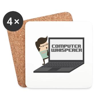 Computer Whisperer - Computer Nerd und Versteher. - Untersetzer (4er-Set) - Weiß - Vorne