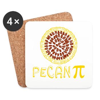 Pecan PU-Tagesymbol-lustiger Wissenschafts-Aussenseiter - Untersetzer (4er-Set) - Weiß - Vorne