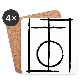 Lines - Coasters (set of 4) - white - Front