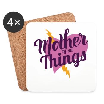 Mother of all things - mom shirt - Coasters (set of 4) - white - Front