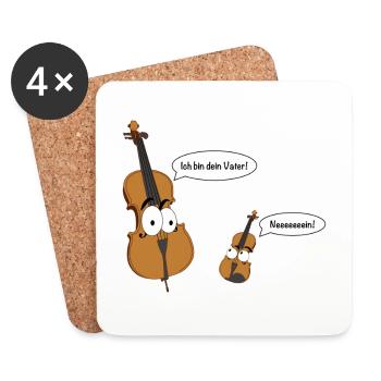Personificated Cello says to personificated Violin - Untersetzer (4er-Set) - Weiß - Vorne