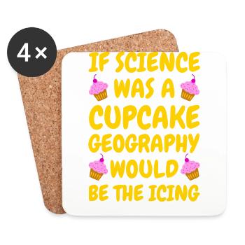 Geography Geographer Geography Geography teacher - Coasters (set of 4) - white - Front