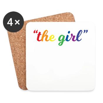 Gay - Lesbiennes - Gay - Gay Pride - Cadeau - Dessous de verre (lot de 4) - blanc - Devant