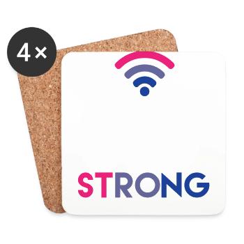 Bi-Fi - Bisexual - Gay Pride - Bi - Gift - Coasters (set of 4) - white - Front