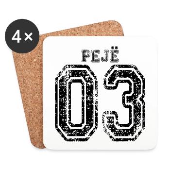 Peje 03, Peja 03 Kosovo Albania gift - Coasters (set of 4) - white - Front