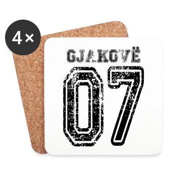 Gjakove 07, Gjakova 07, Kosovo Albanian Gift - Coasters (set of 4) - white - Front