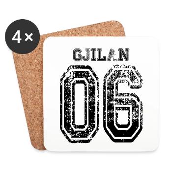 Gjilan 06 Kosovo Kosova Albania gift design - Coasters (set of 4) - white - Front