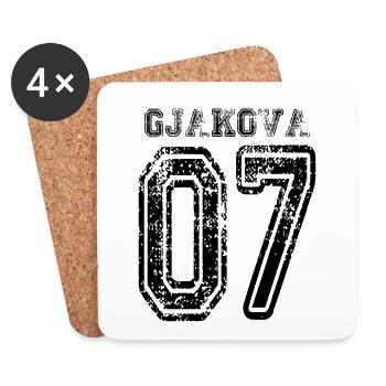 Gjakova 07, Gjakove 07 Albanien Kosovo Geschenk - Untersetzer (4er-Set) - Weiß - Vorne