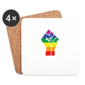 Gay Pride gift for Gays And Lesbians - Coasters (set of 4) - white - Front