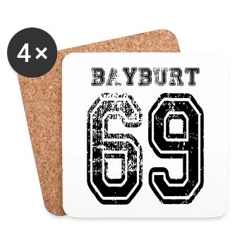 69 Bayburt plaque d'immatriculation turque comme un cadeau - Dessous de verre (lot de 4) - blanc - Devant