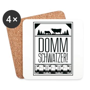 Dommschwätzer Dummschwätzer Saarland - Untersetzer (4er-Set) - Weiß - Vorne