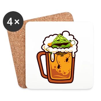 Hopfen Whirlpool - Untersetzer (4er-Set) - Weiß - Vorne