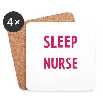 Nurse All Night gift for Night Shift Nurses - Coasters (set of 4) - white - Front