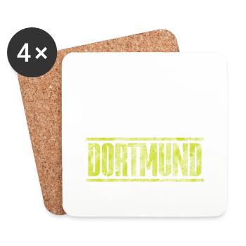 Fussball Meine Droge - Dortmund Dealer Geschenk - Untersetzer (4er-Set) - Weiß - Vorne