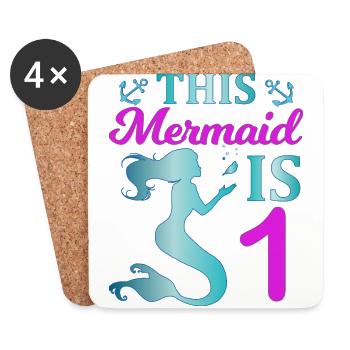 This Mermaid is 1 - Untersetzer (4er-Set) - Weiß - Vorne