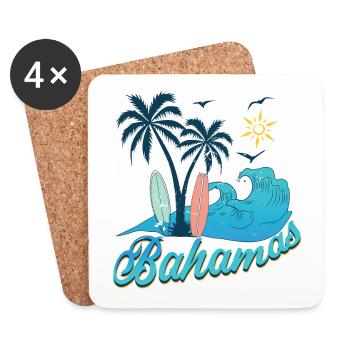 Bahamas holiday sun beach - Coasters (set of 4) - white - Front