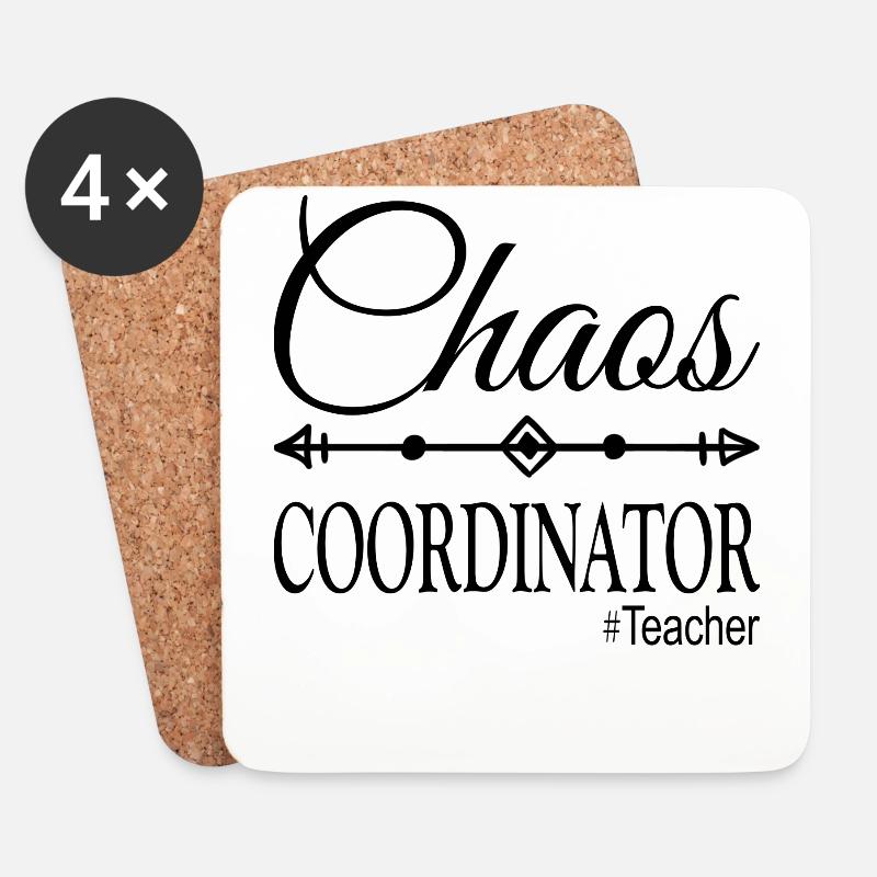 Chaos Coordinator #Teacher - Untersetzer (4er-Set) - Weiß