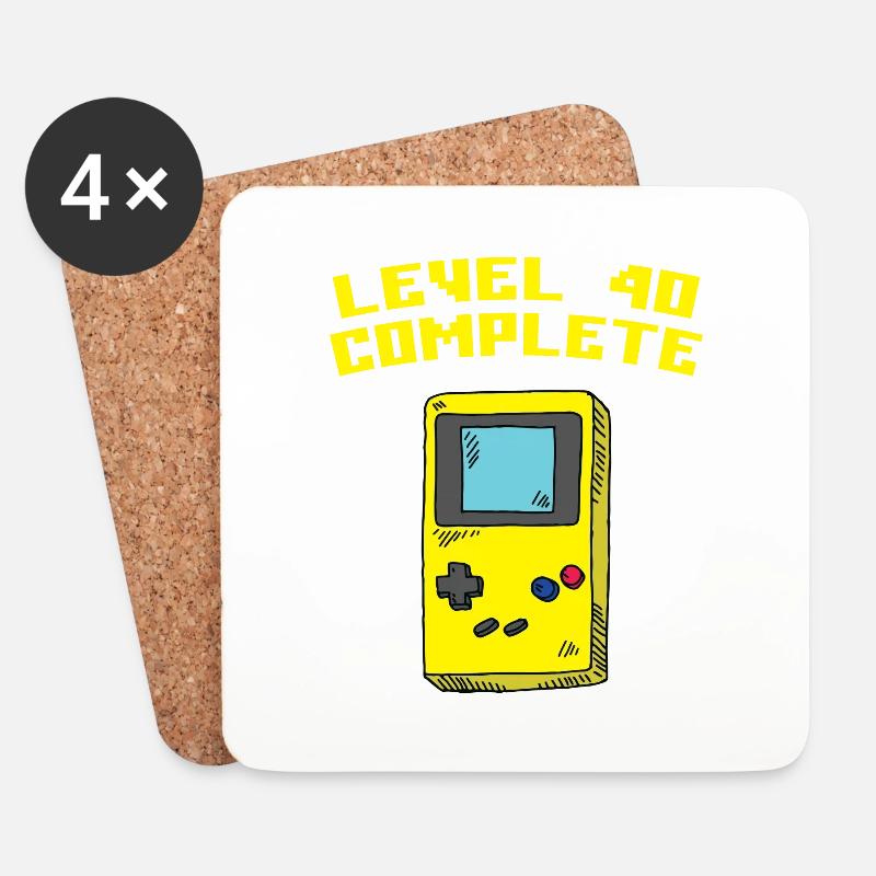 Level 40 Complete - Untersetzer (4er-Set) - Weiß
