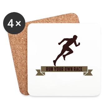 RUN VOTRE RACE PROPRE - Dessous de verre (lot de 4) - blanc - Devant