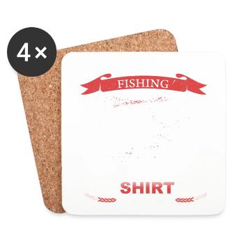 Angler Lucky Fishing Geschenk Angeln Fischer Fisch - Untersetzer (4er-Set) - Weiß - Vorne