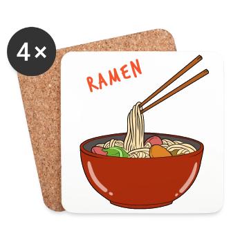 Vietnamese instant noodles ramen life soup - Coasters (set of 4) - white - Front