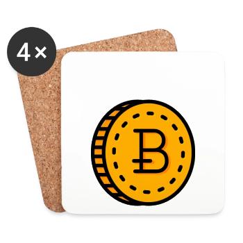 Plan B - Lustige Blockchain HODL Digi Coin Crypto - Untersetzer (4er-Set) - Weiß - Vorne