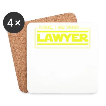 Regardez, je suis votre t-shirt d'avocat - Funny Law Job - Dessous de verre (lot de 4) - blanc - Devant