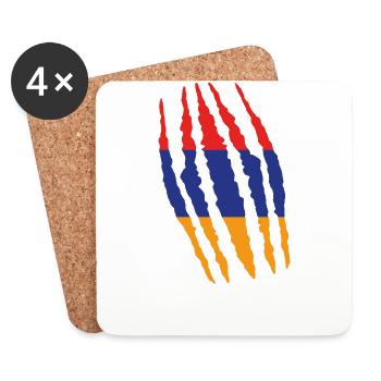 Claw claw cracks origin Armenia png - Coasters (set of 4) - white - Front