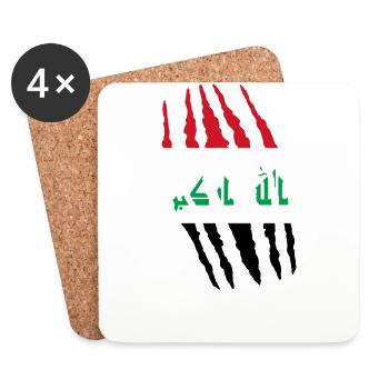 Claw claw cracks origin Iraq png - Coasters (set of 4) - white - Front