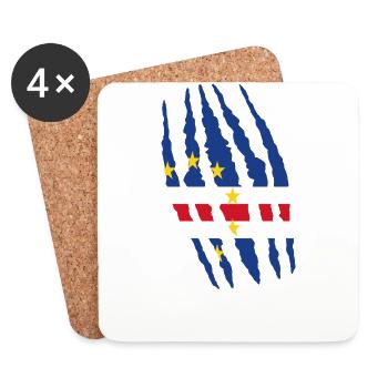 Claw claw cracks origin Cape Verde png - Coasters (set of 4) - white - Front