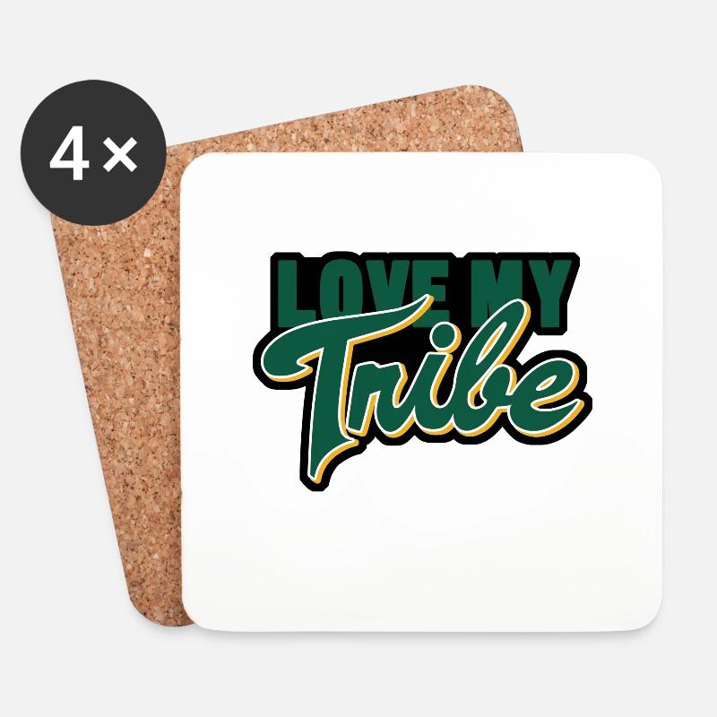 love my tribe - Untersetzer (4er-Set) - Weiß