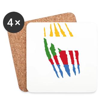 Claw claw tears origin Comoros png - Coasters (set of 4) - white - Front