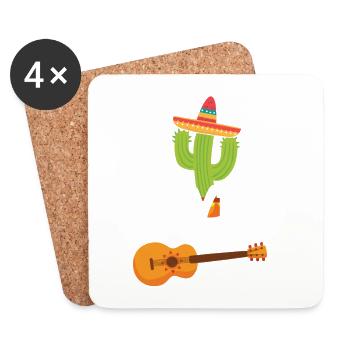 Mexico Geschenke und Urlaub Design - Untersetzer (4er-Set) - Weiß - Vorne