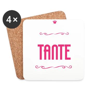 Ihre Majestät Tante, Tante Geschenk - Untersetzer (4er-Set) - Weiß - Vorne