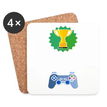 Level Unlocked 5th Grade Gamer Gift Gaming - Coasters (set of 4) - white - Front
