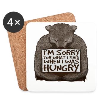 Sorry, I was hungry. - Coasters (set of 4) - white - Front