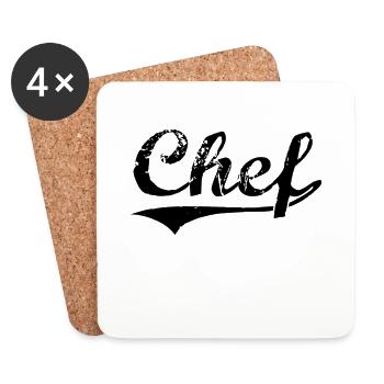 chef - Untersetzer (4er-Set) - Weiß - Vorne