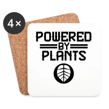 Poussé par les plantes - Dessous de verre (lot de 4) - blanc - Devant