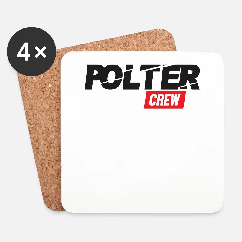Polter Crew, Polterabend - Untersetzer (4er-Set) - Weiß