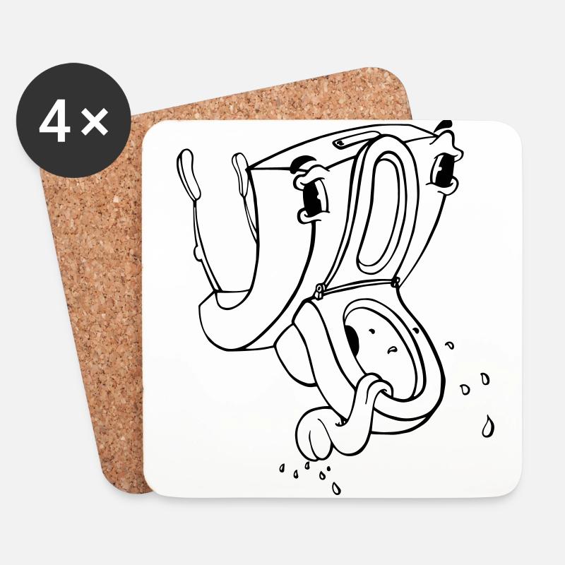 Crazy Toilet - Untersetzer (4er-Set) - Weiß