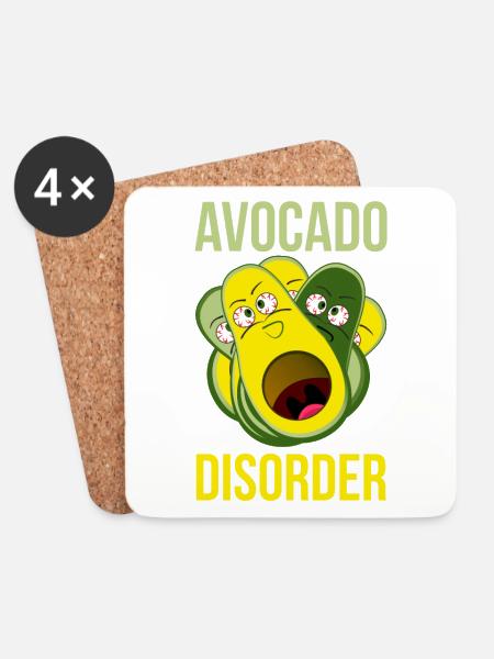 Avocado disorder - Coasters (set of 4) - white