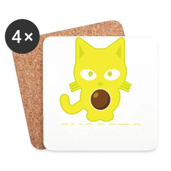 Yellow Avogato Cinco De Mayo Mexican Pride Holiday - Coasters (set of 4) - white - Front