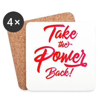 Take the Power Back - Coasters (set of 4) - white - Front