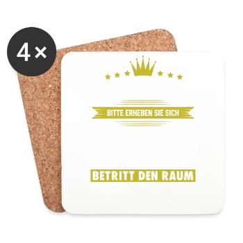 Seine Majestät, Claudia, Name, Geschenk, Vorname - Untersetzer (4er-Set) - Weiß - Vorne