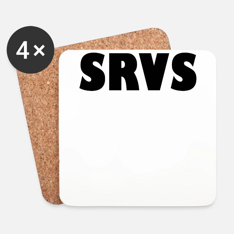 SRVS Servus Hallo Bayern Dialekt Geschenkidee Cool - Untersetzer (4er-Set) - Weiß